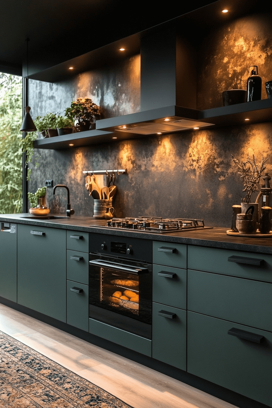 Olive Green Cabinets Kitchen