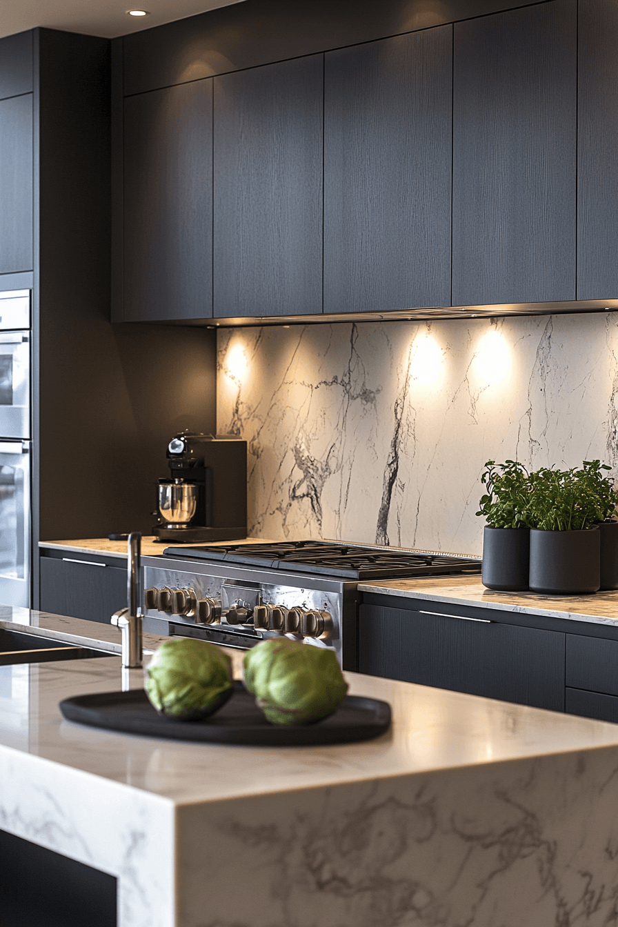 marble backsplash kitchen