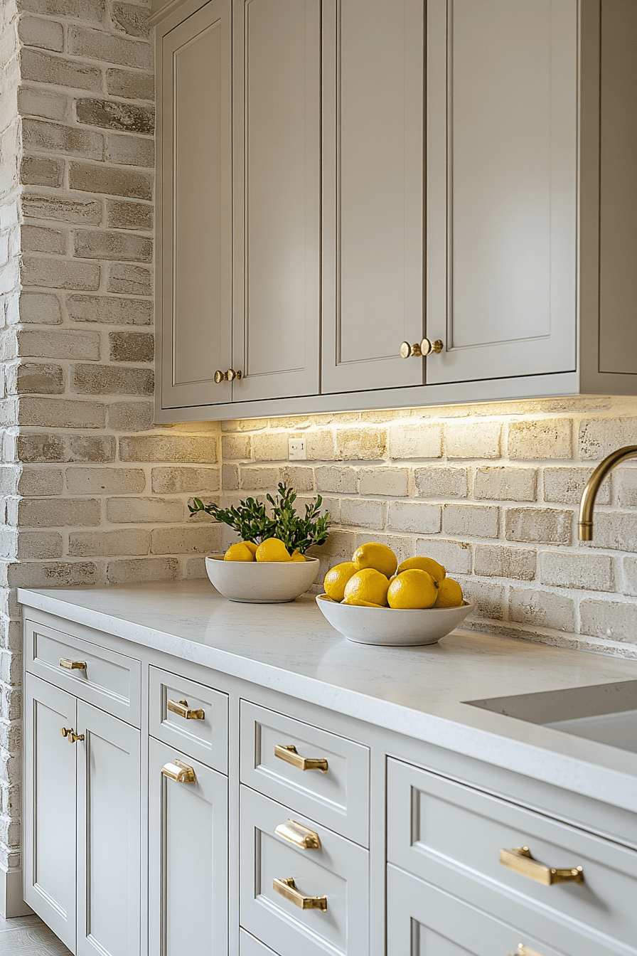 brick backsplash kitchen