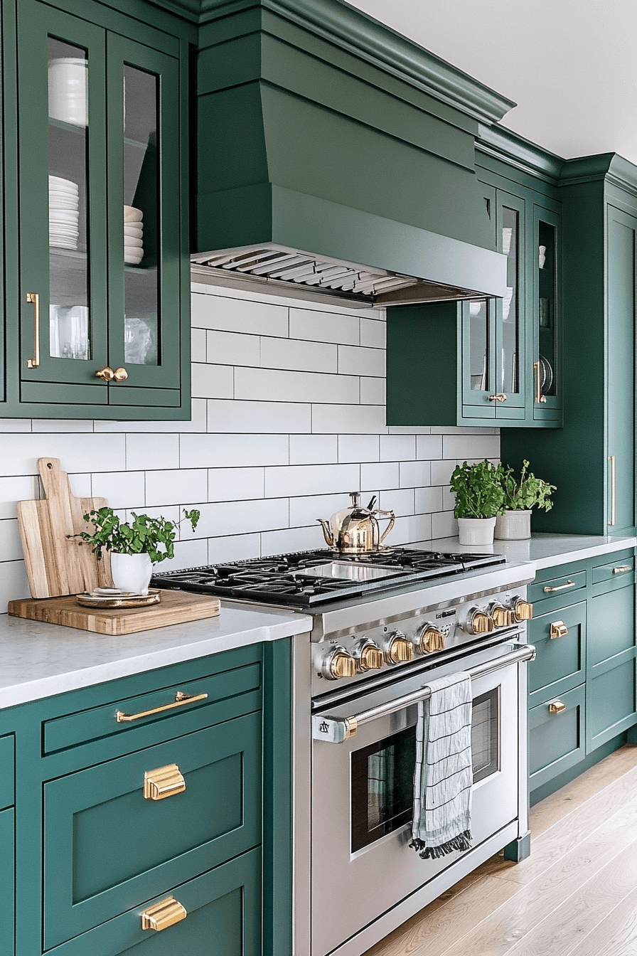 Olive Green Cabinets Kitchen