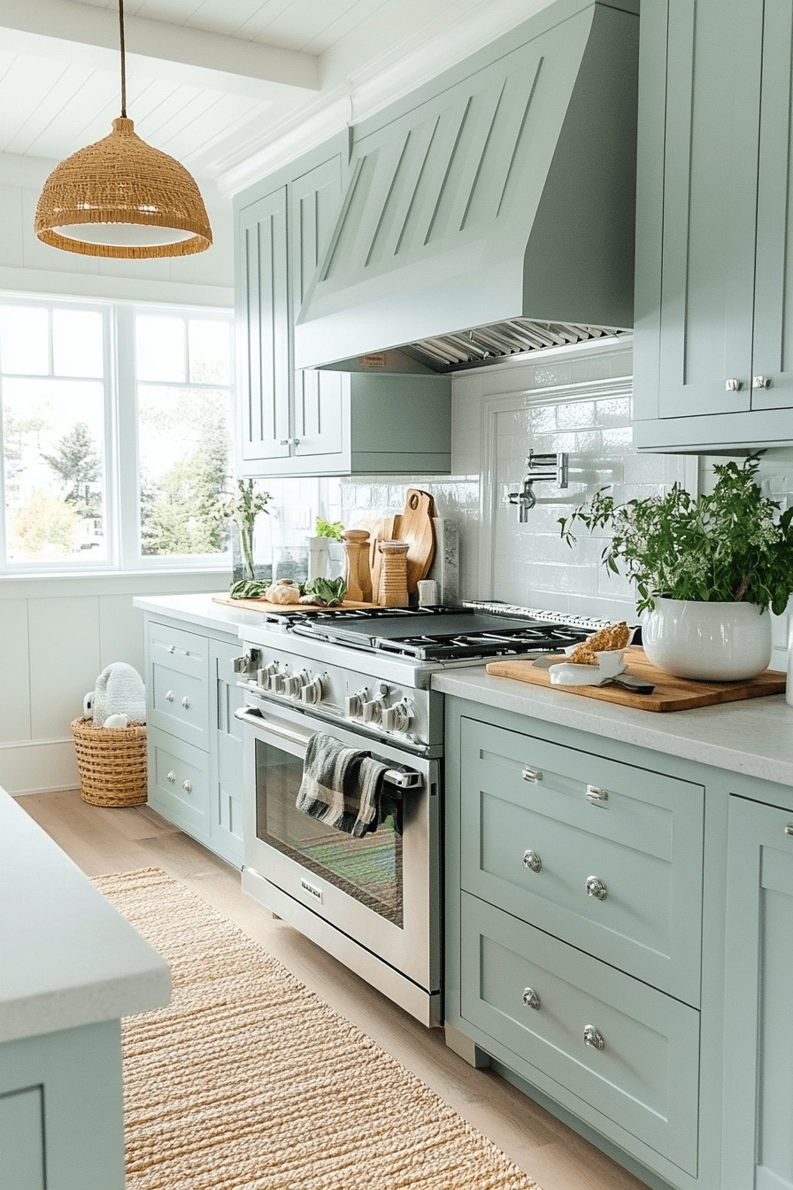 Olive Green Cabinets Kitchen