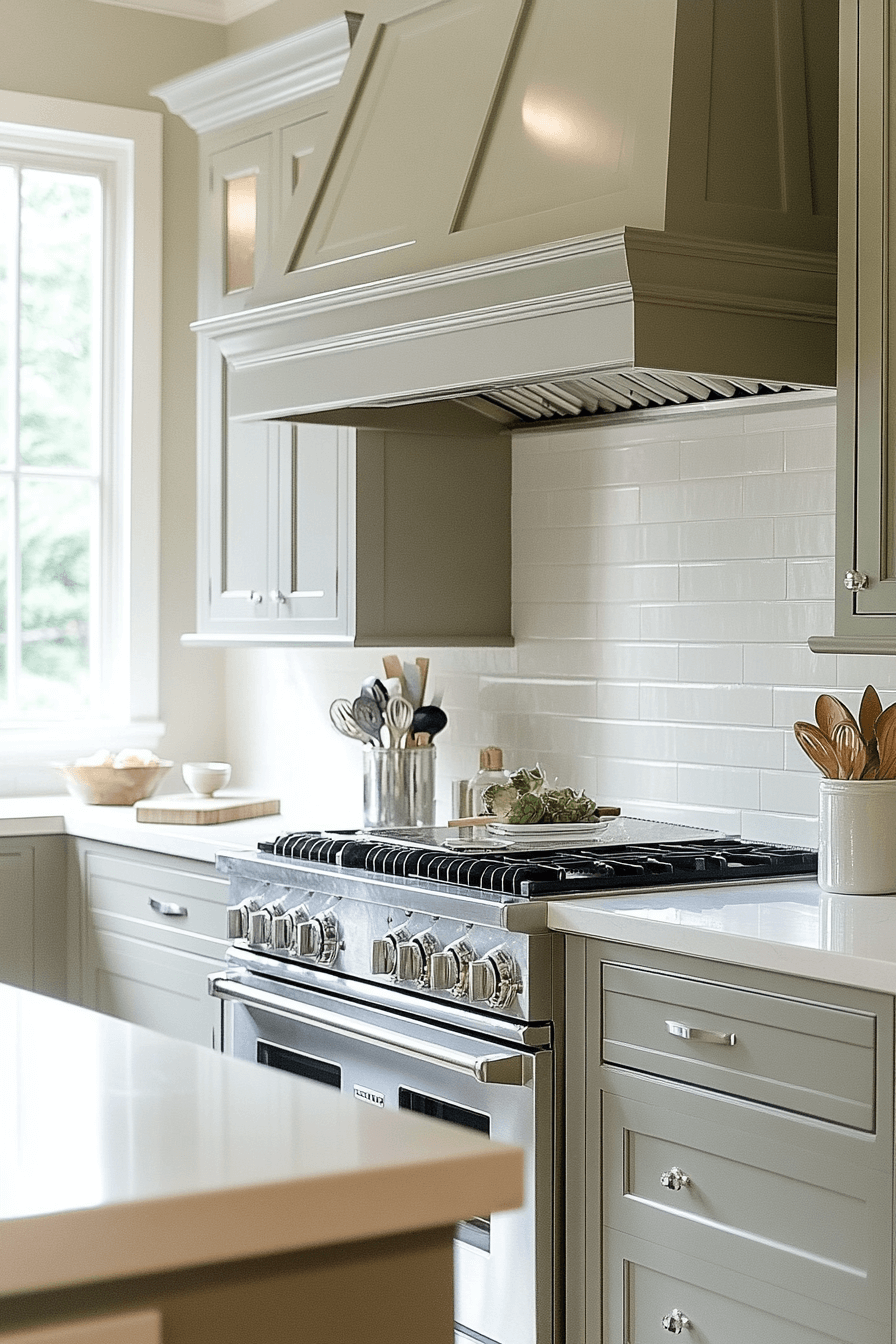 Olive Green Cabinets Kitchen