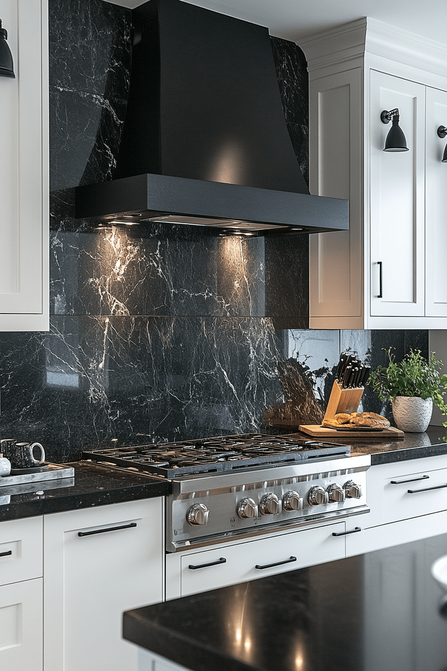 stone backsplash kitchen