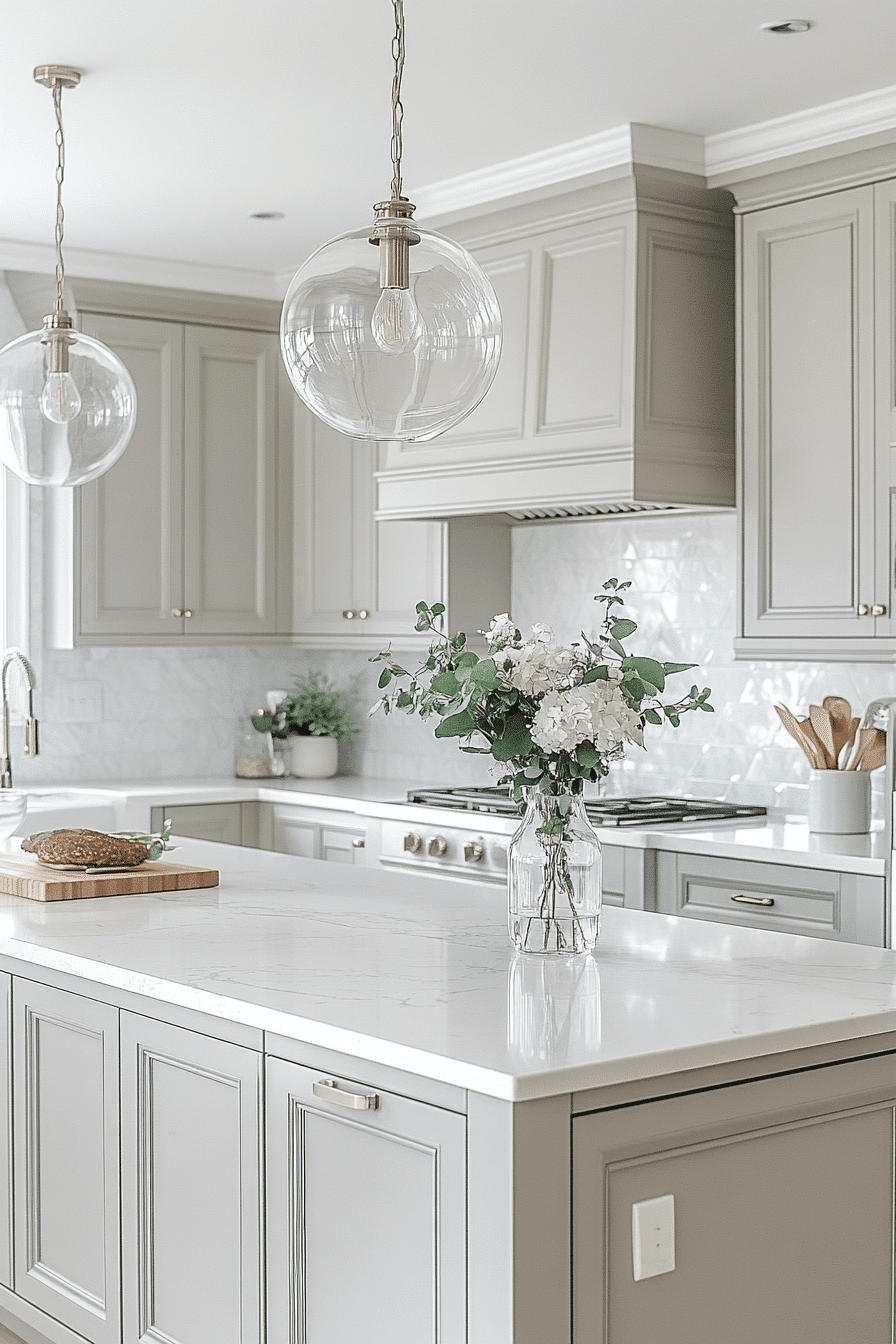 neutral backsplash kitchen