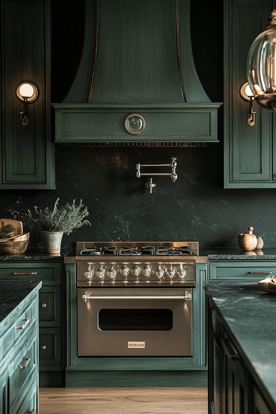 Olive Green Cabinets Kitchen