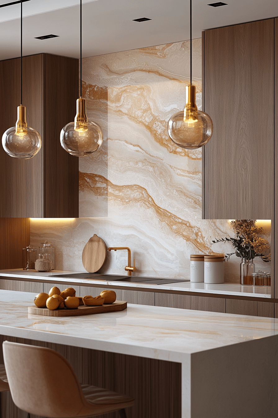 marble backsplash kitchen