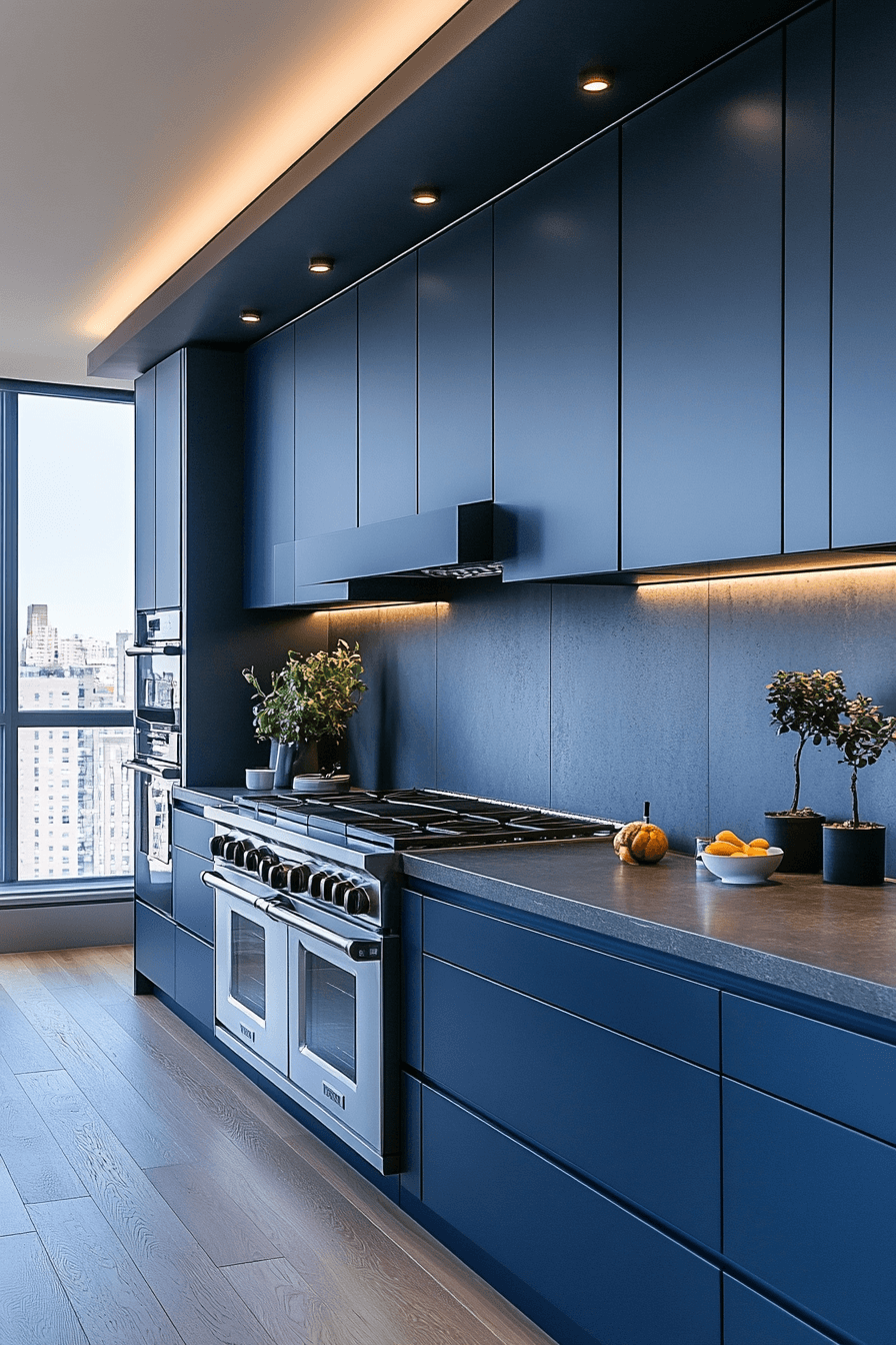 29 Dark Blue Kitchen Cabinets That Feel Modern And Sophisticated ...