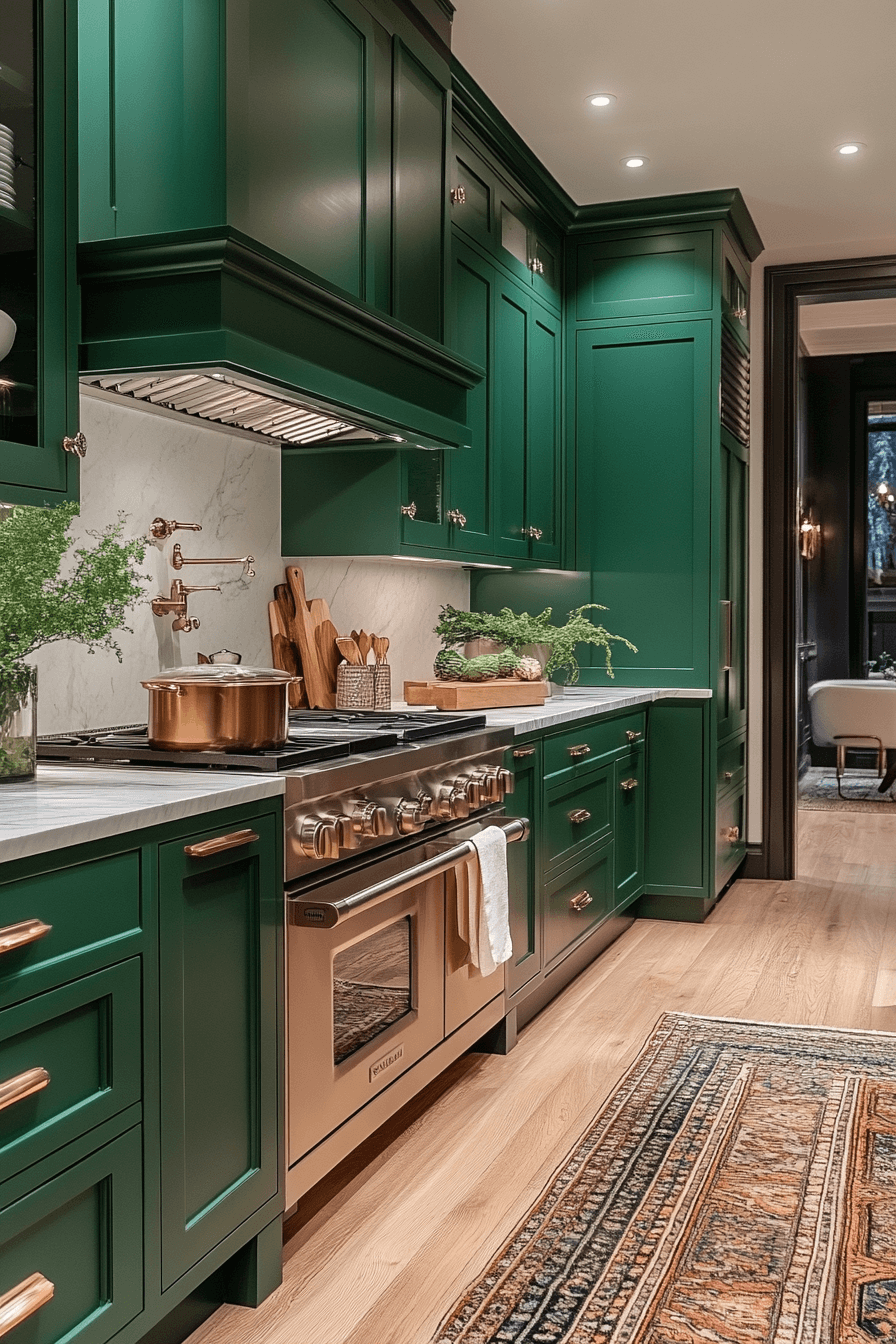 Olive Green Cabinets Kitchen