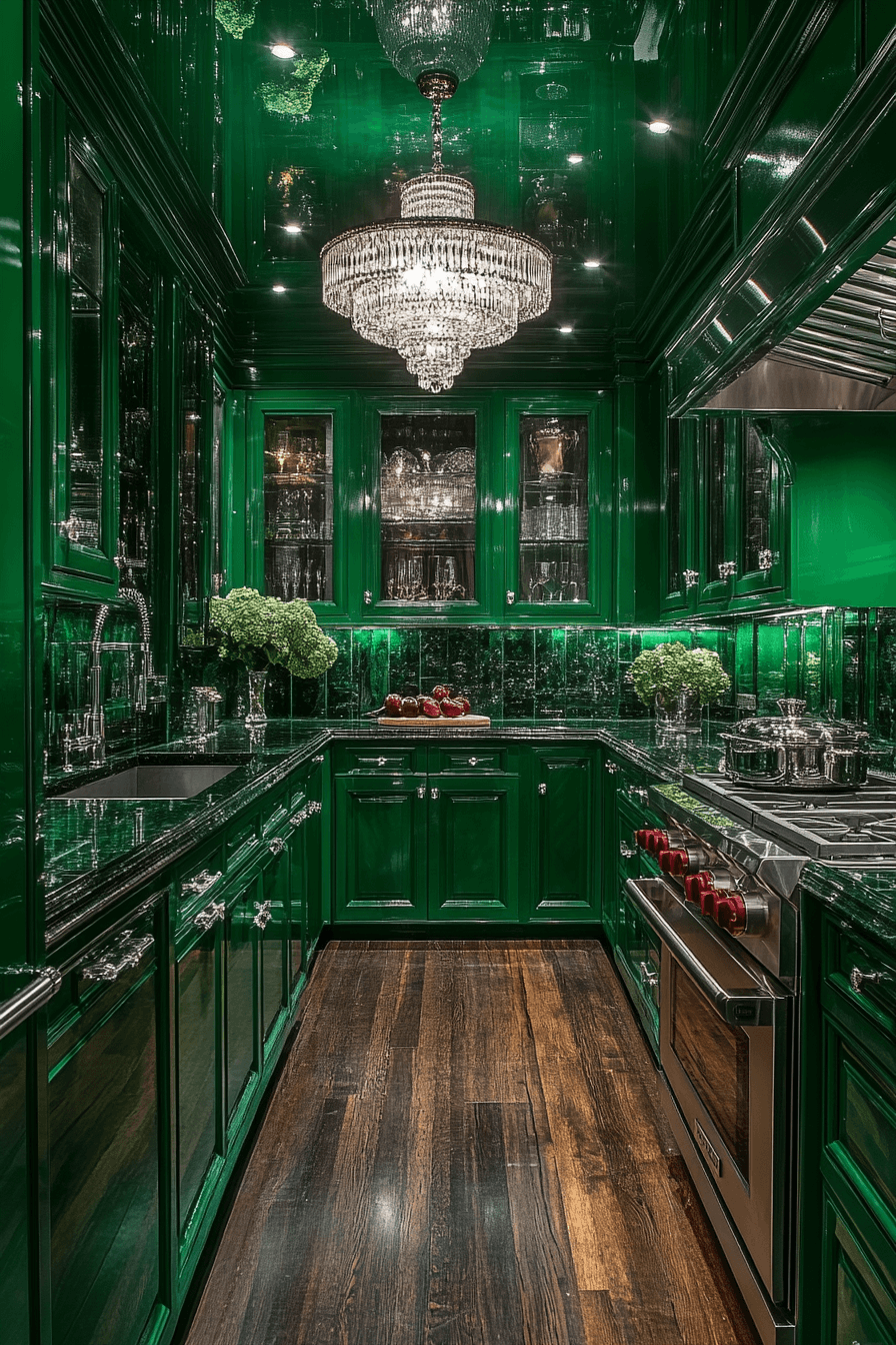 Olive Green Cabinets Kitchen