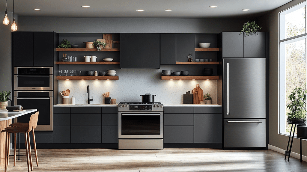Charcoal Kitchen Cabinets