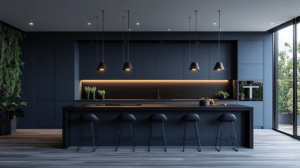 Dark Blue Kitchen Cabinets