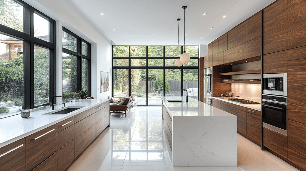 Dark Walnut Kitchen Cabinets