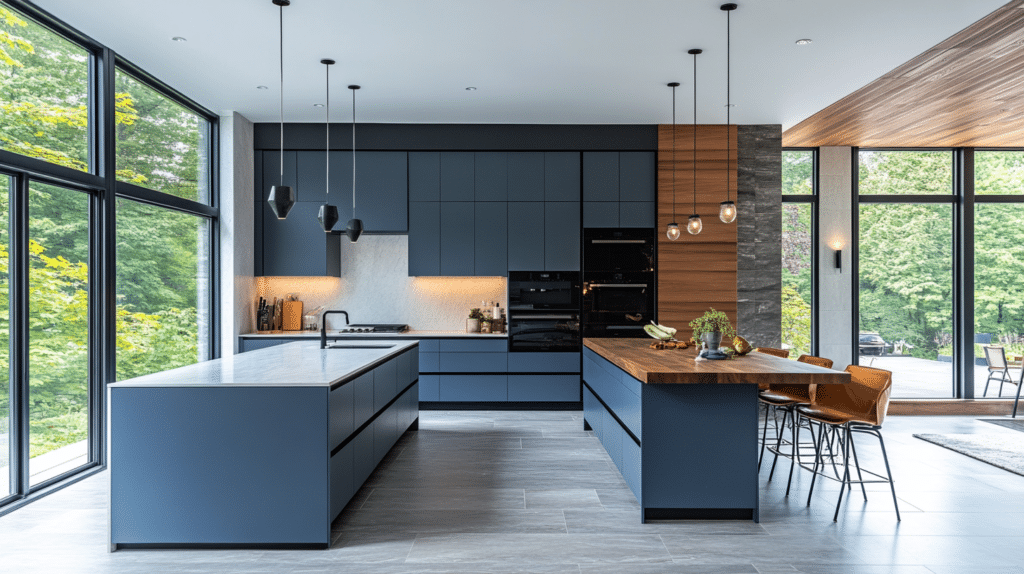 Slate Blue Kitchen Cabinets