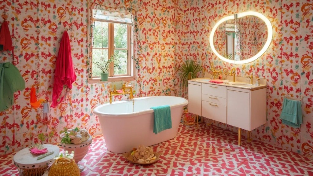 copper backsplash kitchen