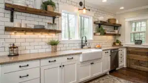 farmhouse kitchen backsplash