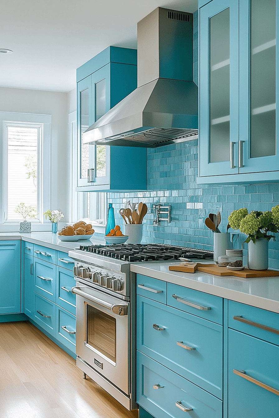 Light Blue Kitchen Cabinets