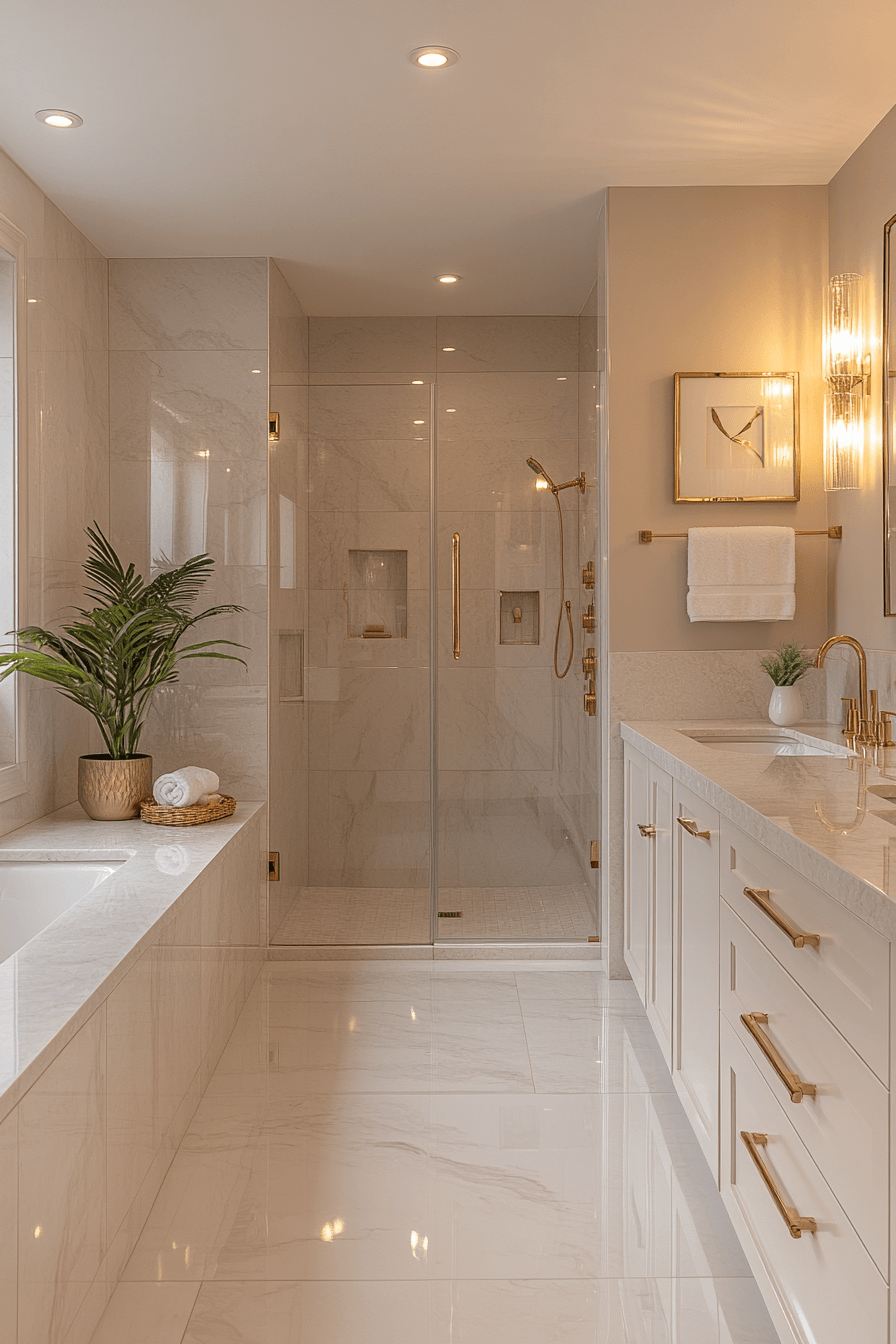 Golden Accent Bathroom Glow