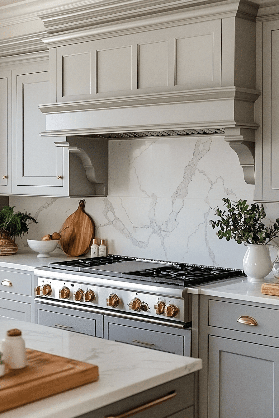 Grey Cabinet And White Countertops
