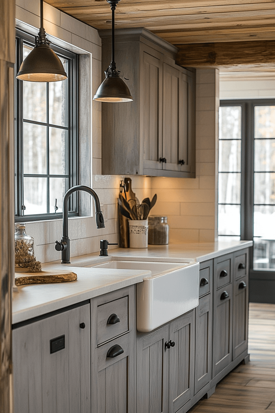 Rustic Farmhouse Kitchen Cabinets