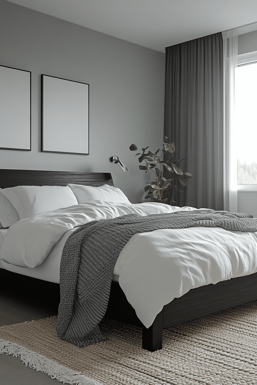 High Contrast Bedroom Space