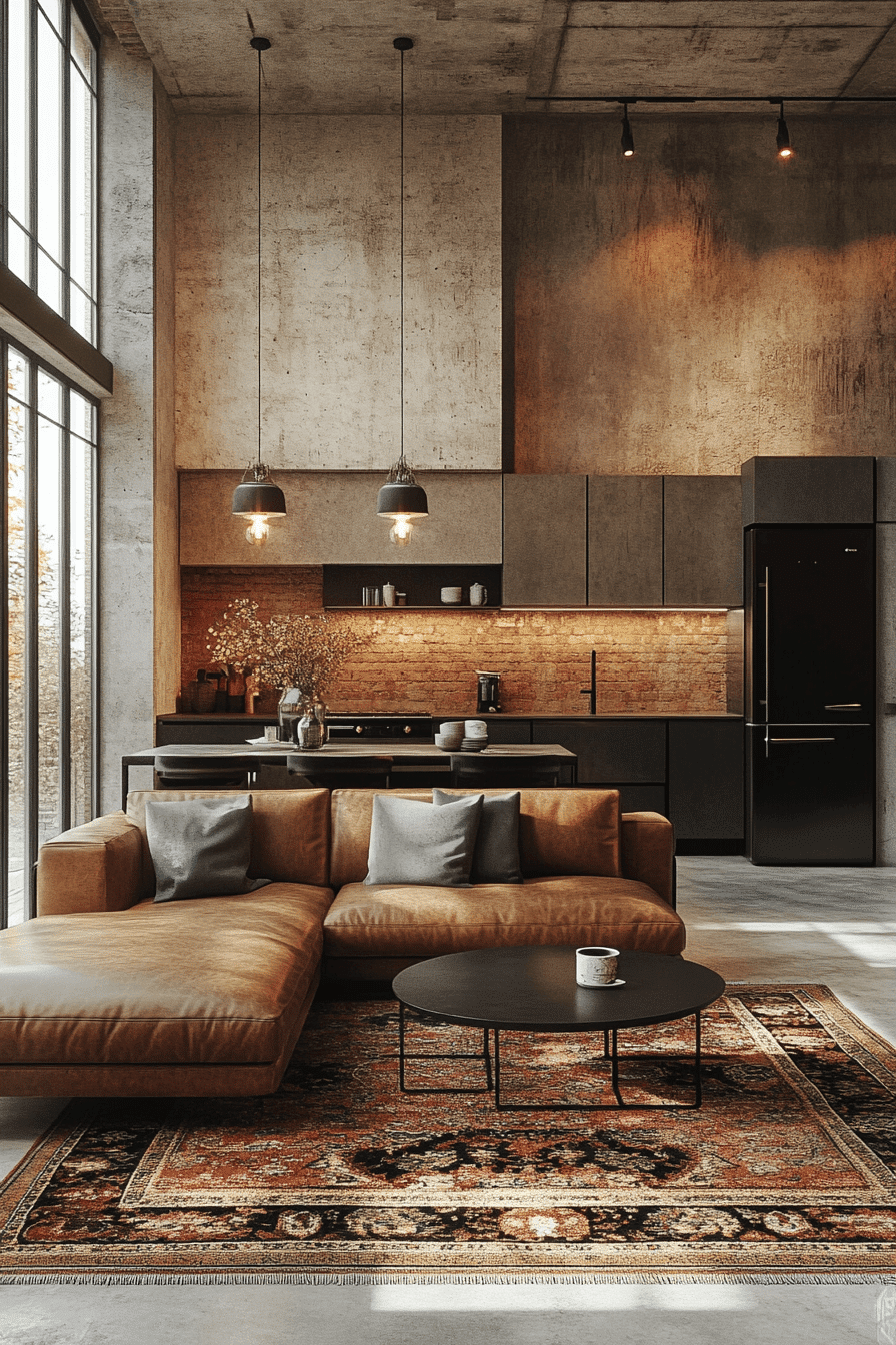 Minimal Industrial Living Space