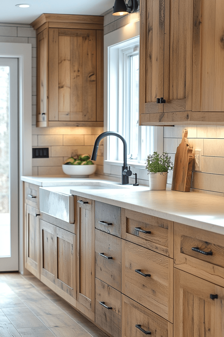 Rustic Farmhouse Kitchen Cabinets