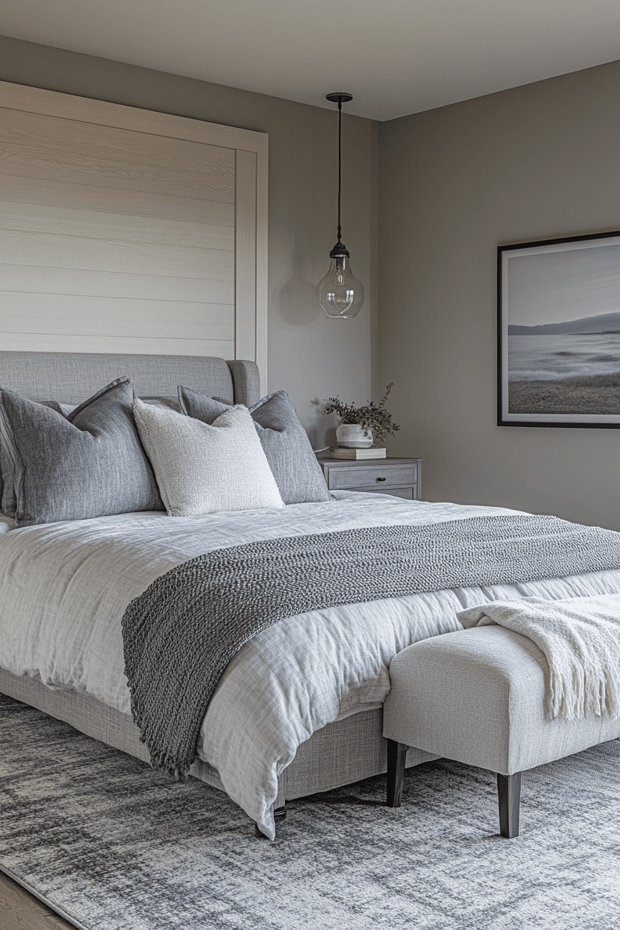 Modern Monotone Bedroom Space