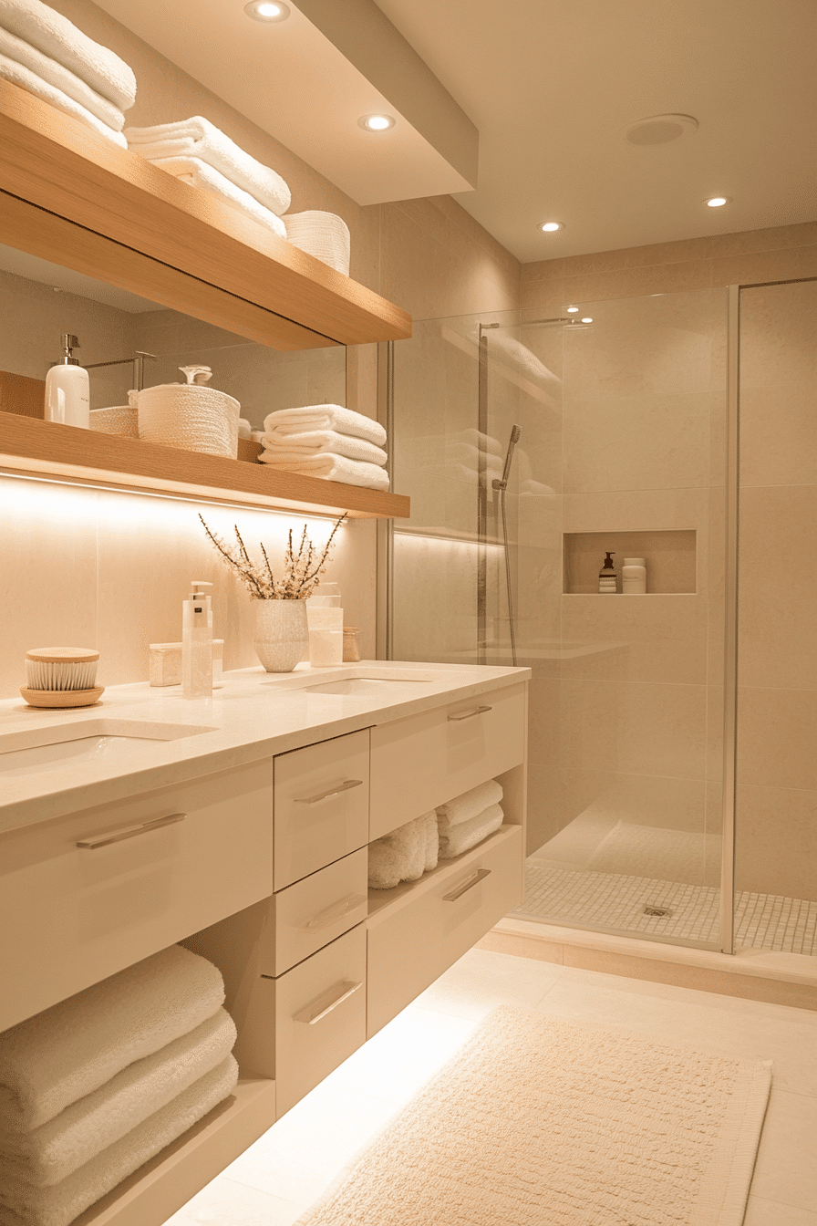 Floating Shelf Storage Setup