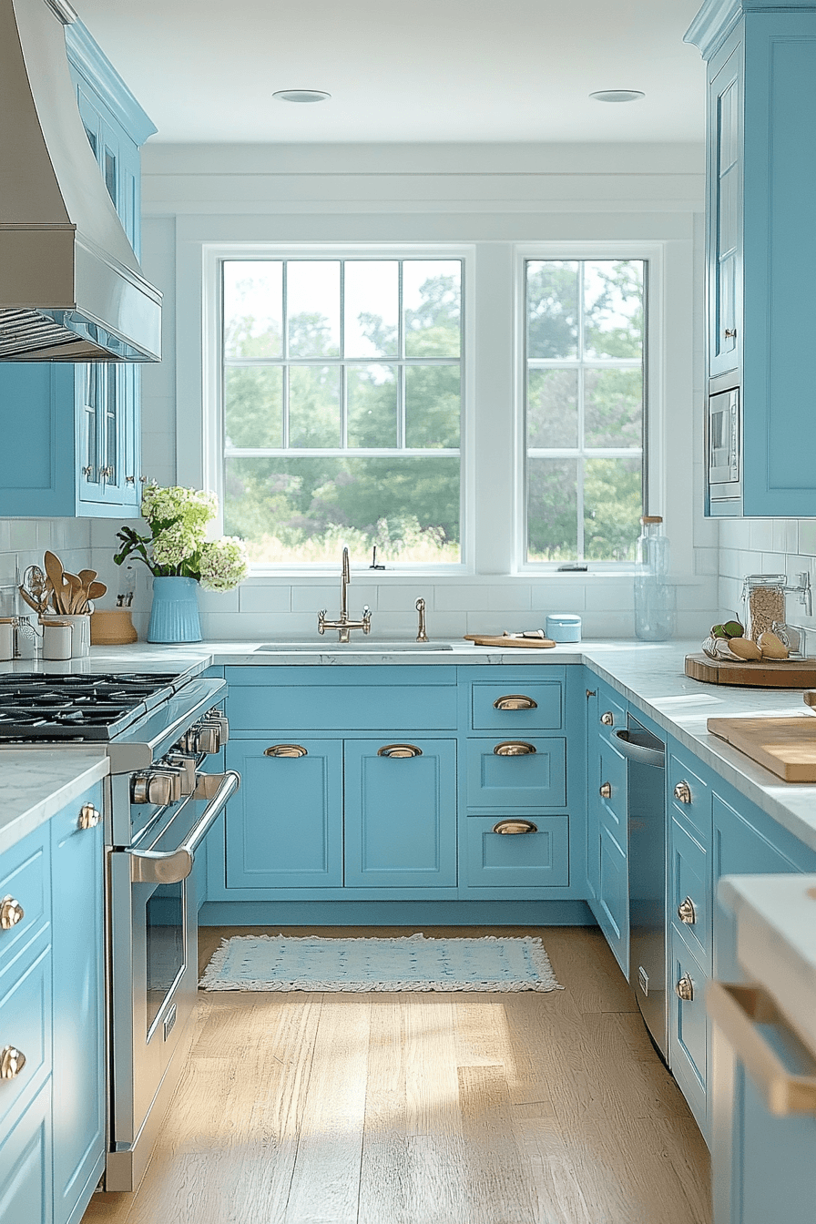 Light Blue Kitchen Cabinets
