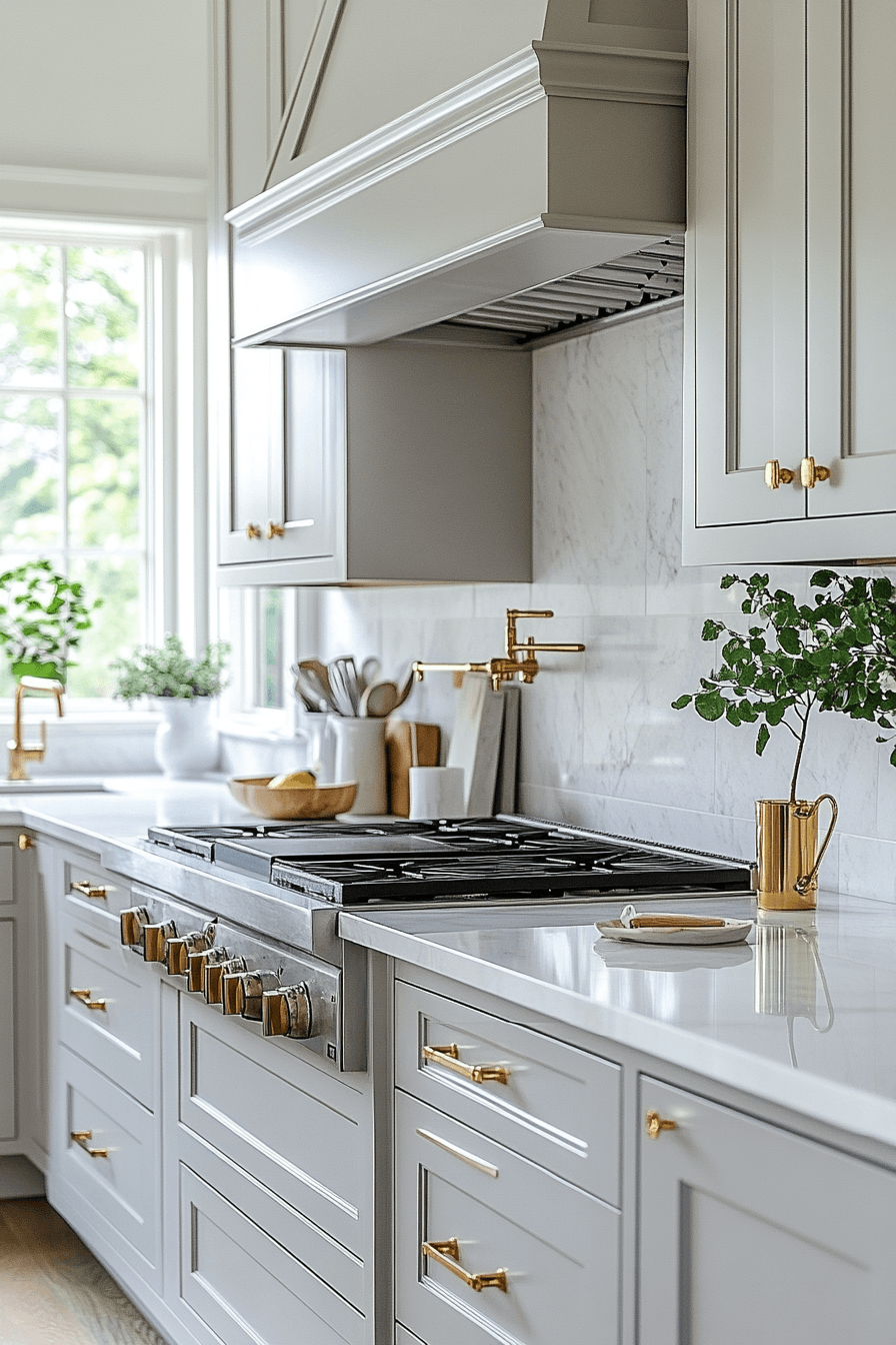 Grey Cabinet And White Countertops