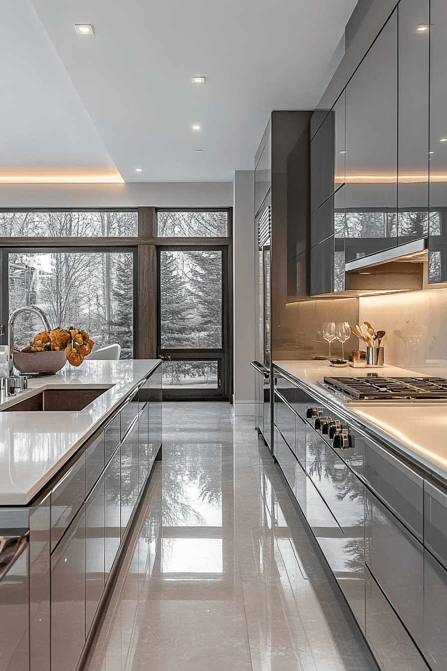 Grey Cabinet And White Countertops