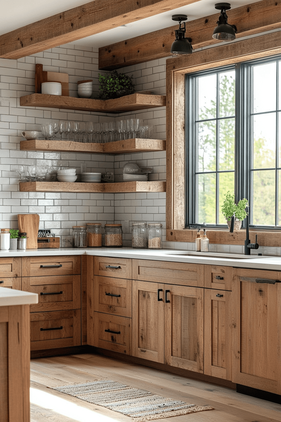 Rustic Farmhouse Kitchen Cabinets