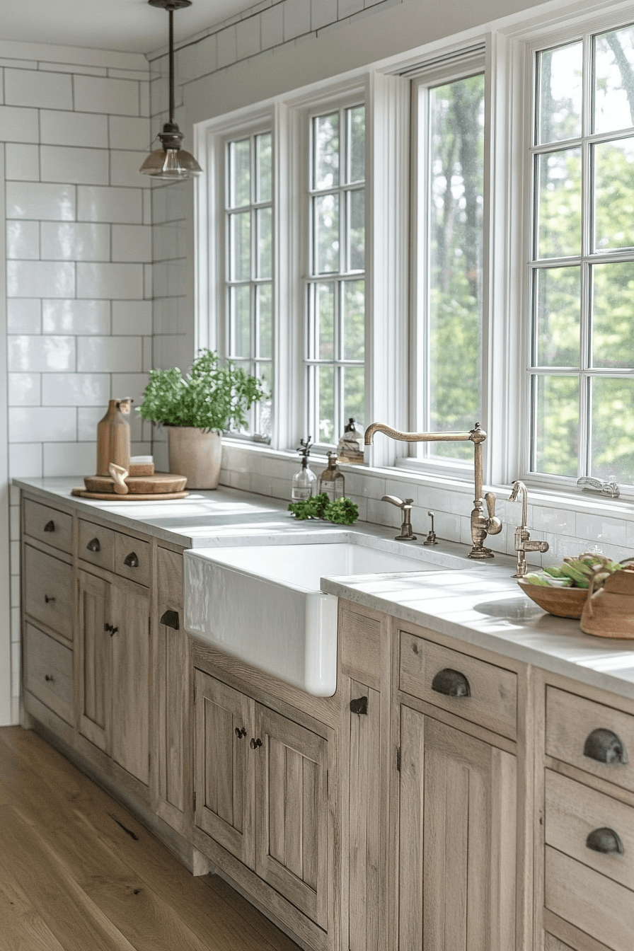 Rustic Farmhouse Kitchen Cabinets