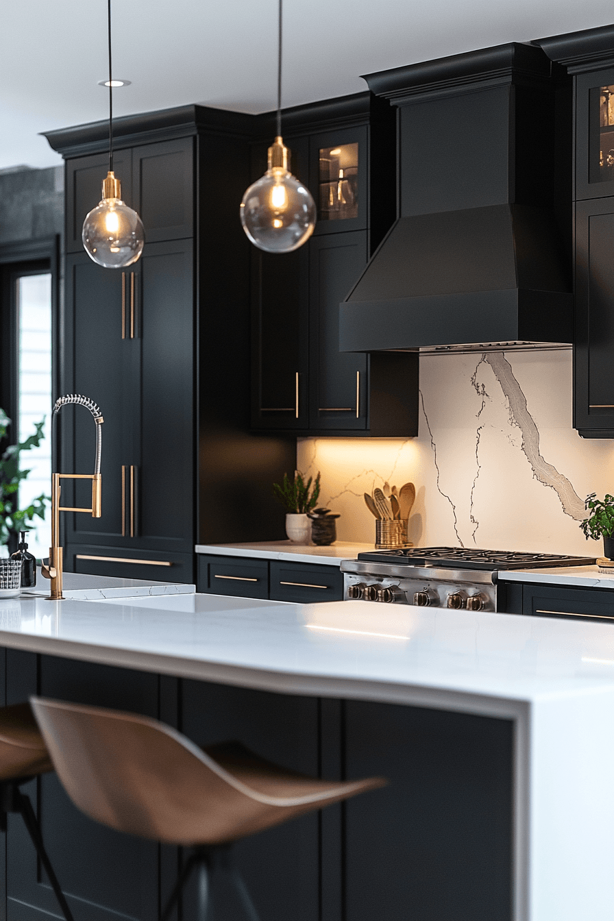 Grey Cabinet And White Countertops