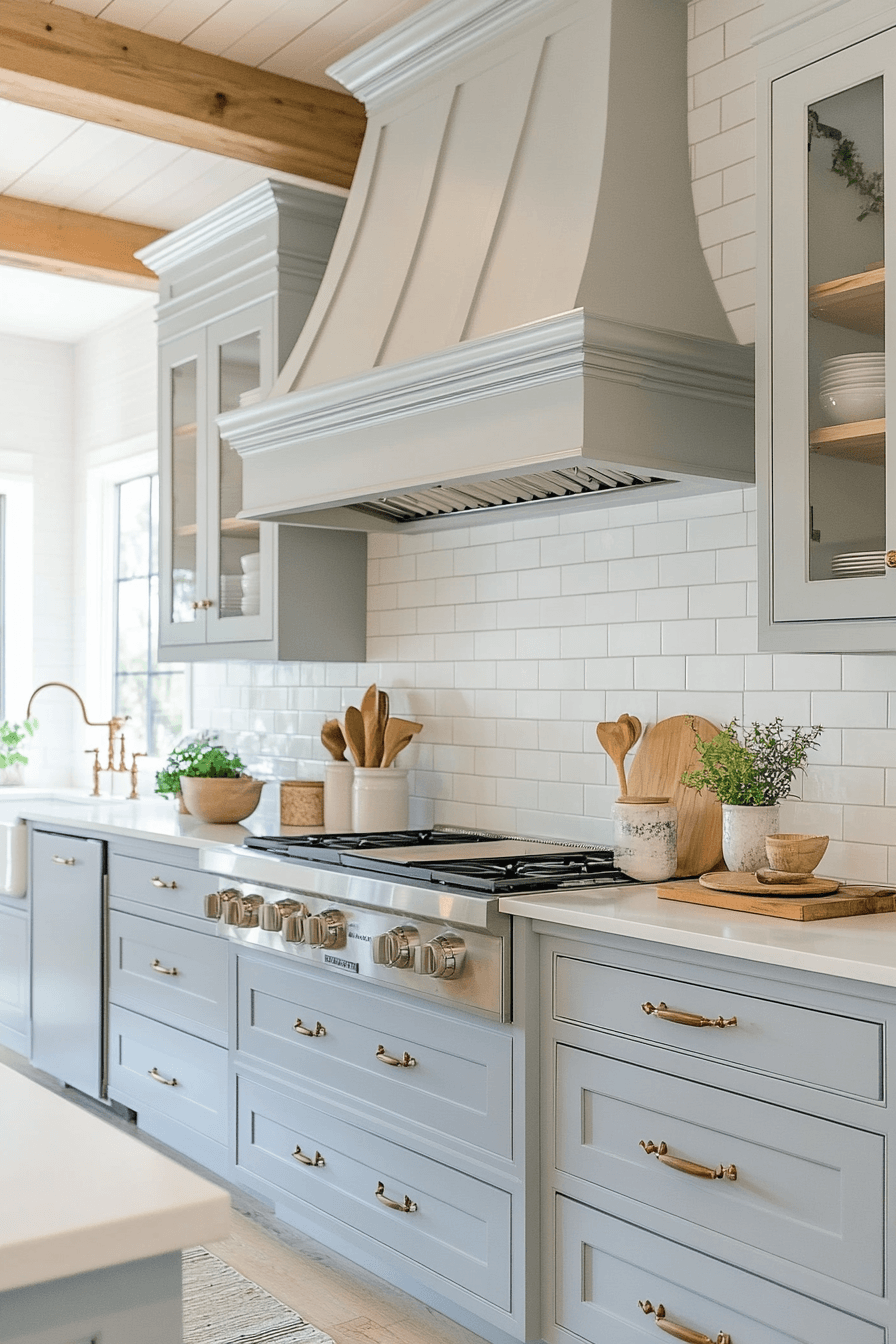 Grey Cabinet And White Countertops