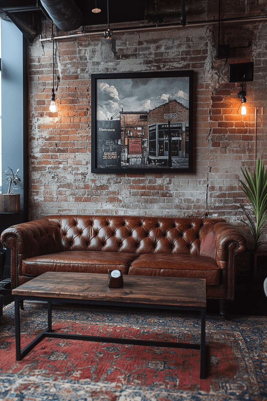 Exposed Brick Modern Living