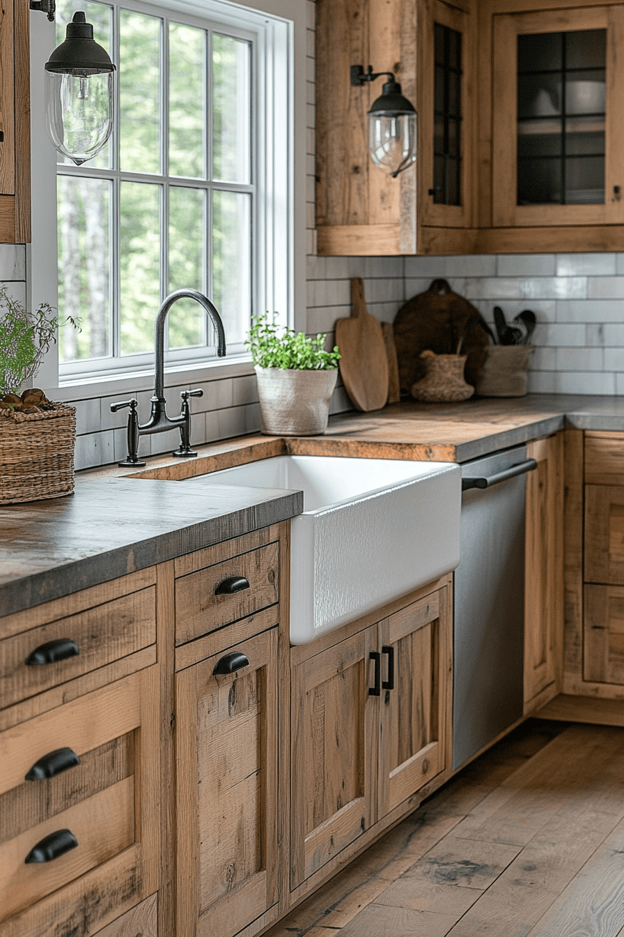 Rustic Farmhouse Kitchen Cabinets