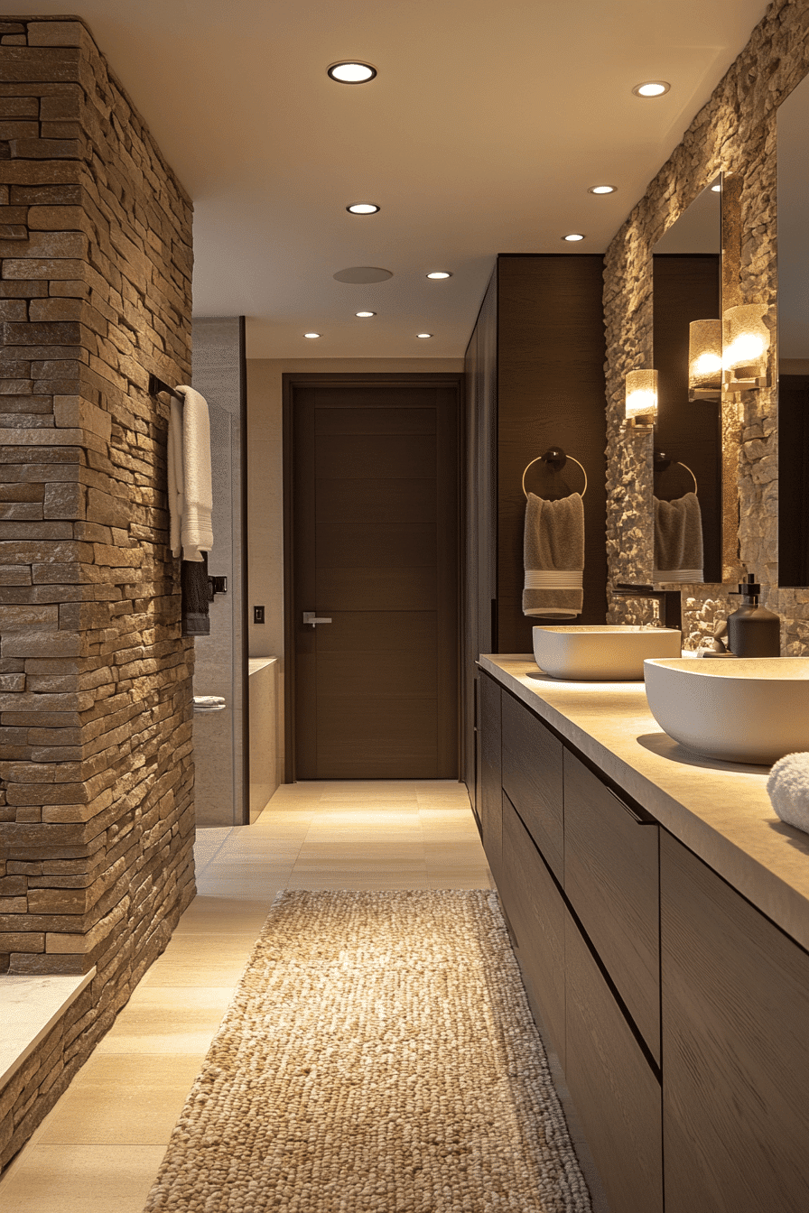 Polished Stone Bathroom Space