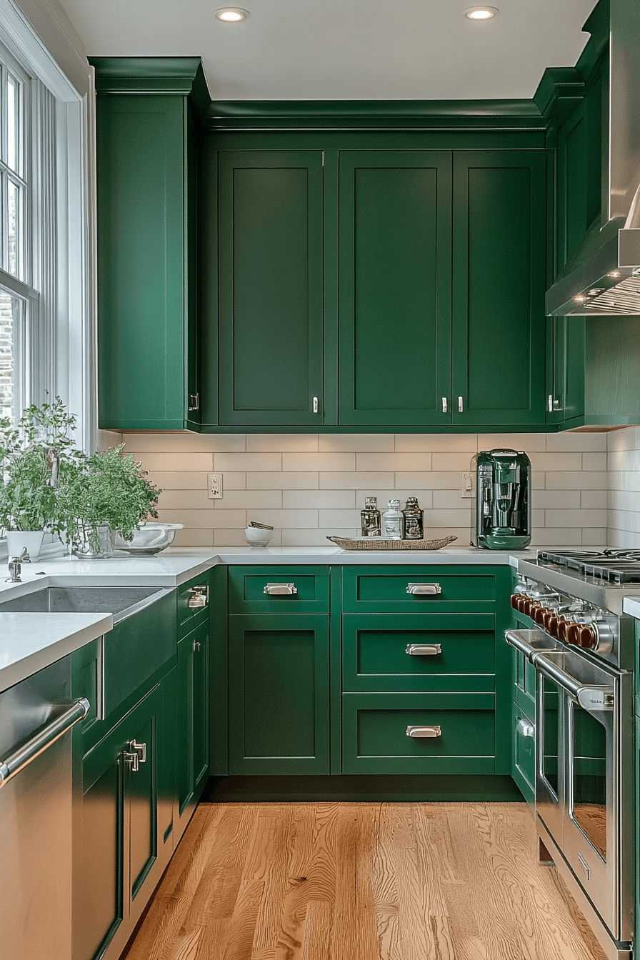 Green Kitchen Cabinet