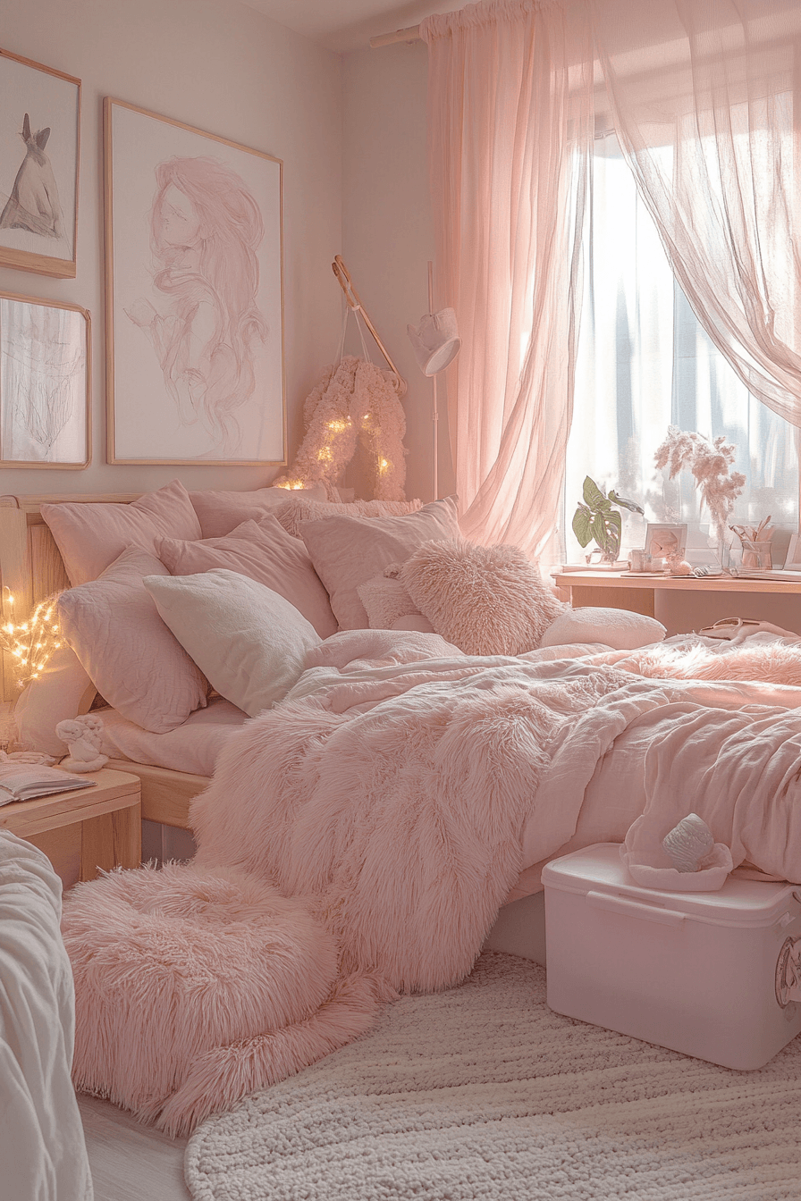 Pink Dorm Room Decor