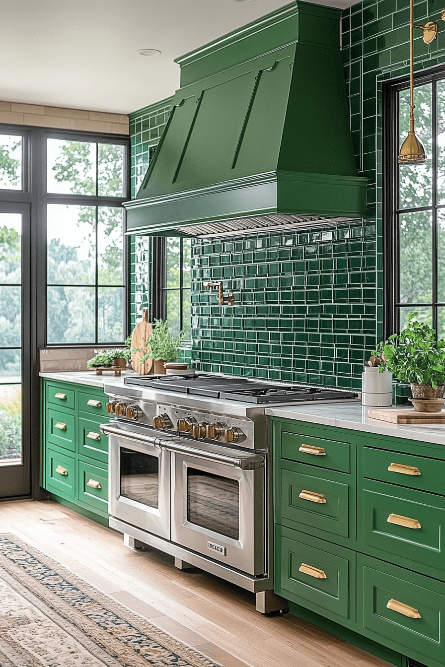 Green Kitchen Cabinet