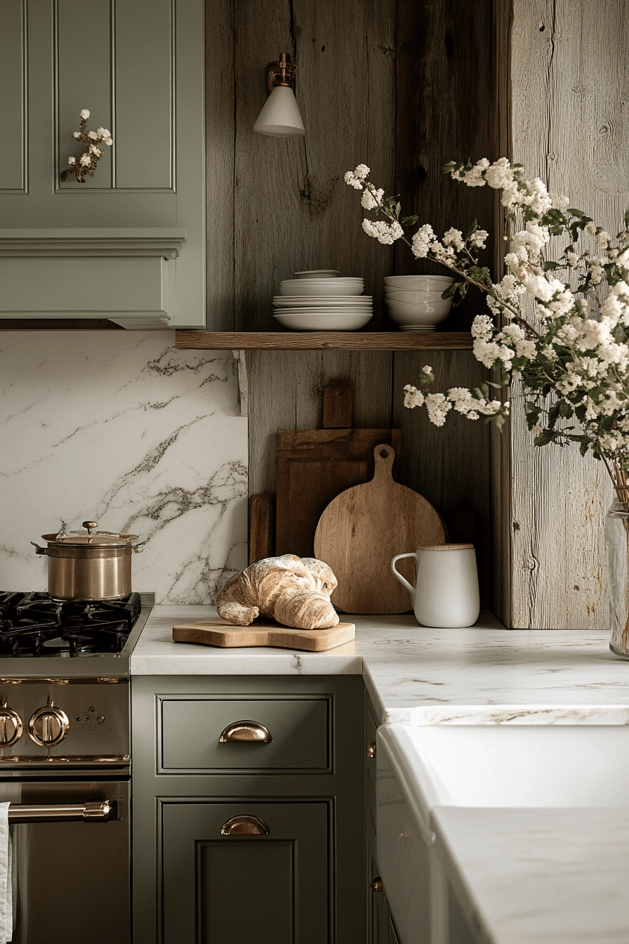 Green Kitchen Cabinet