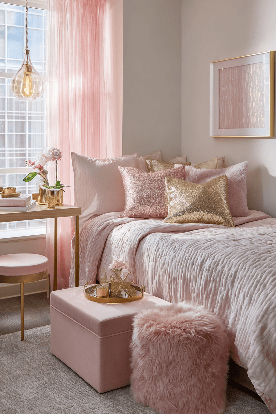 Pink Dorm Room Decor