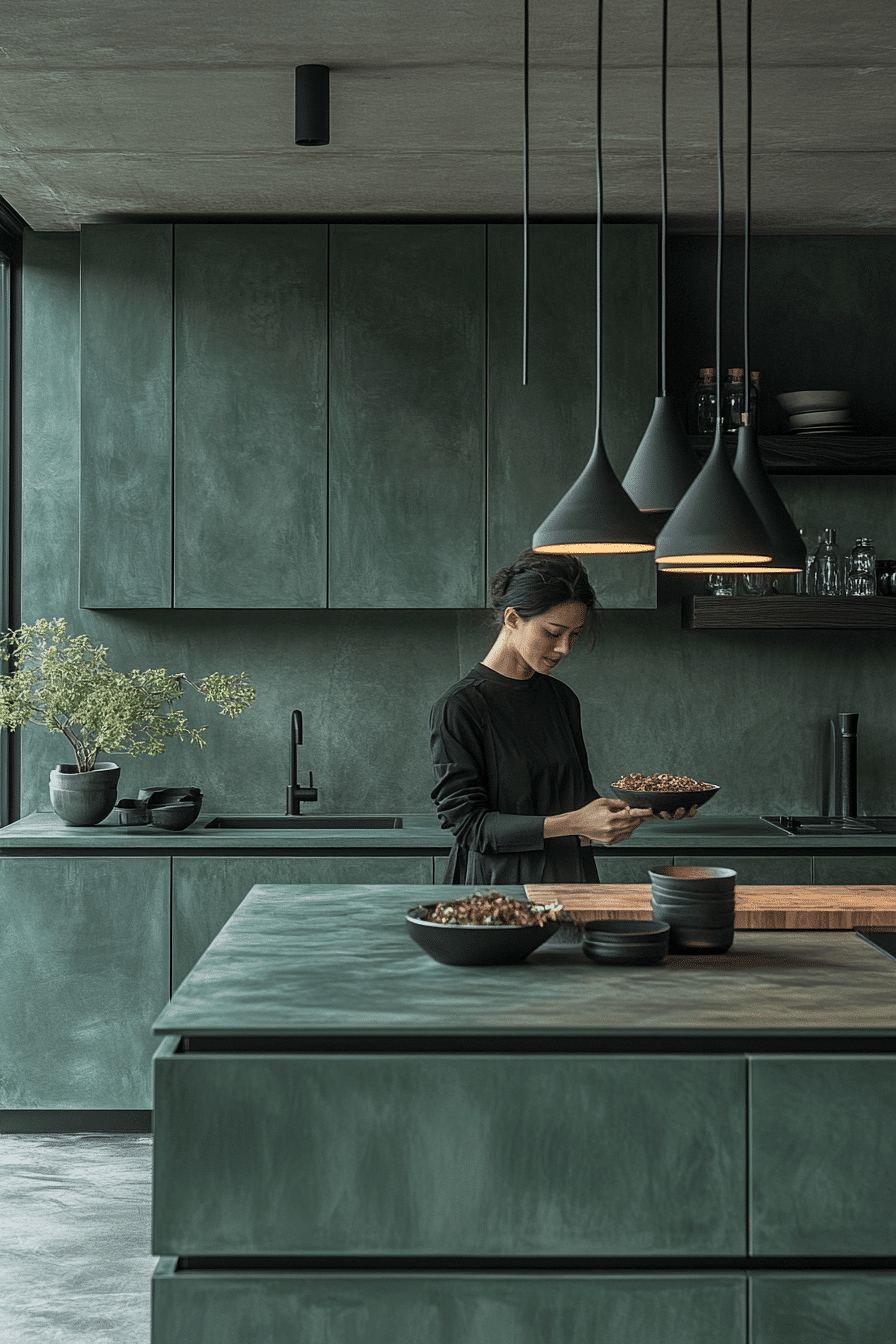 Green Kitchen Cabinet