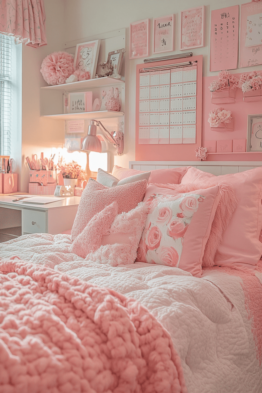 Pink Dorm Room Decor