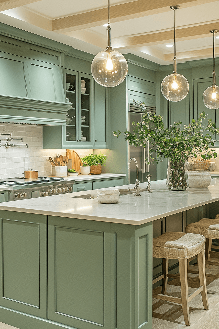 Green Kitchen Cabinet