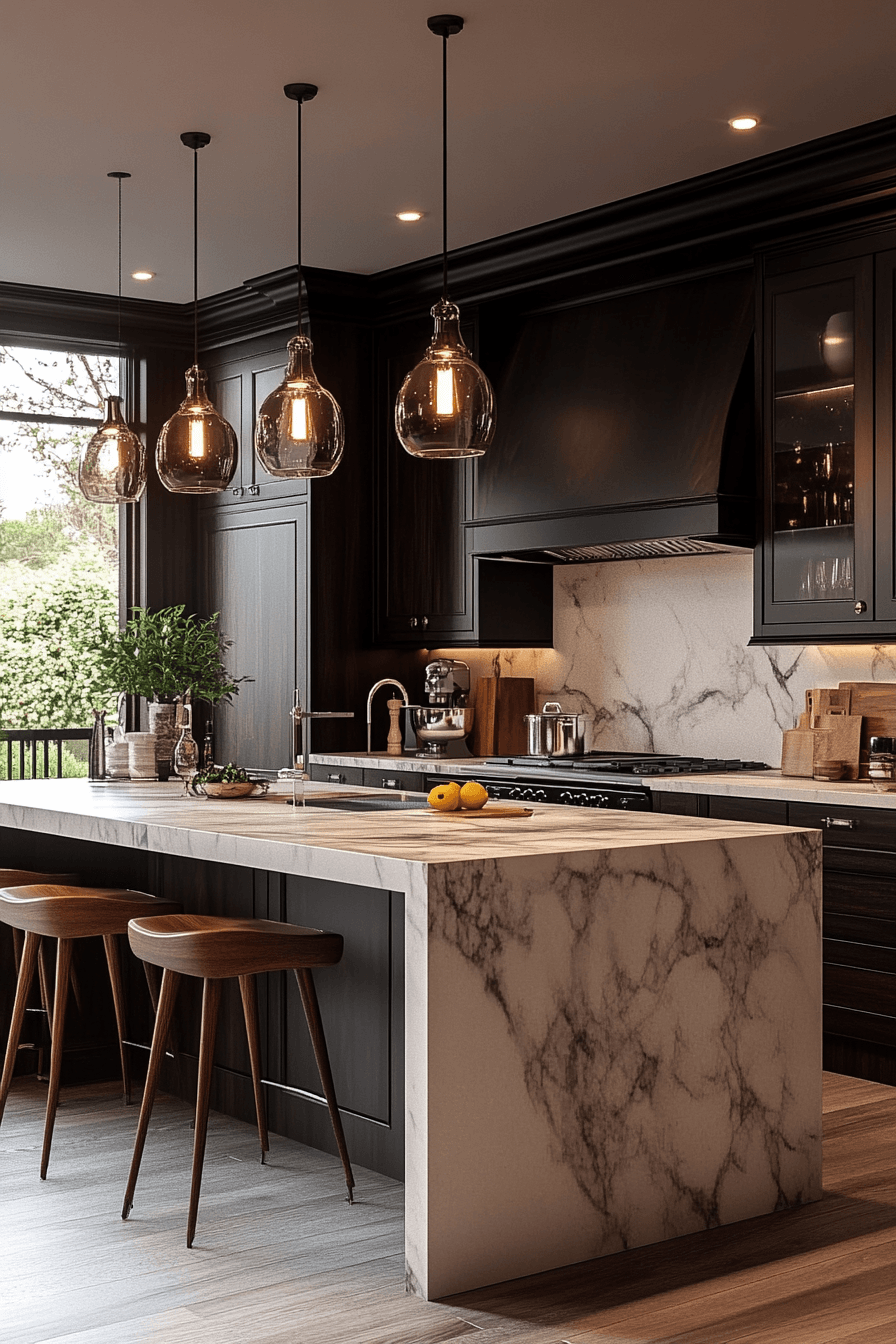Dark Kitchen Cabinets