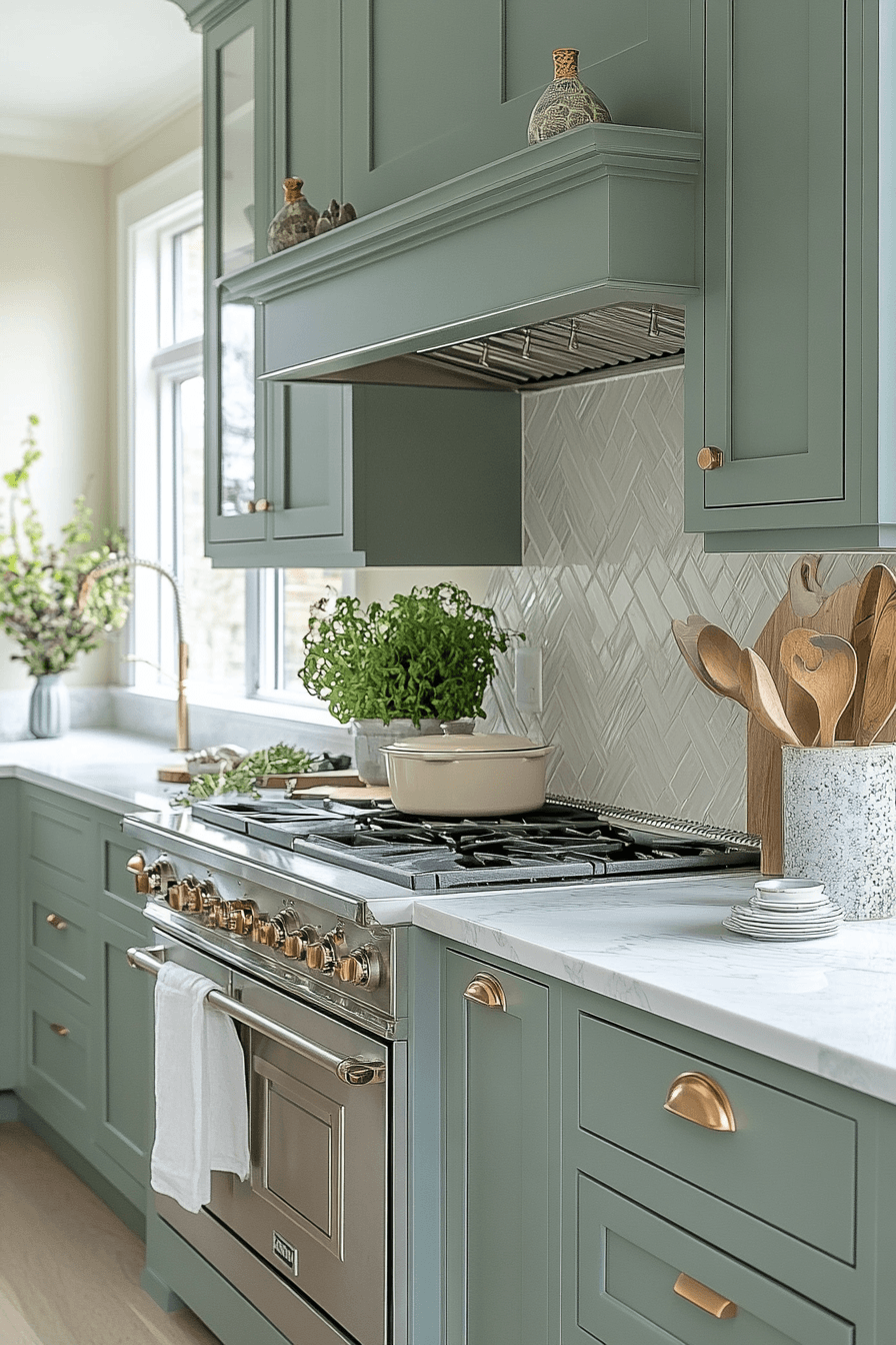 Green Kitchen Cabinet