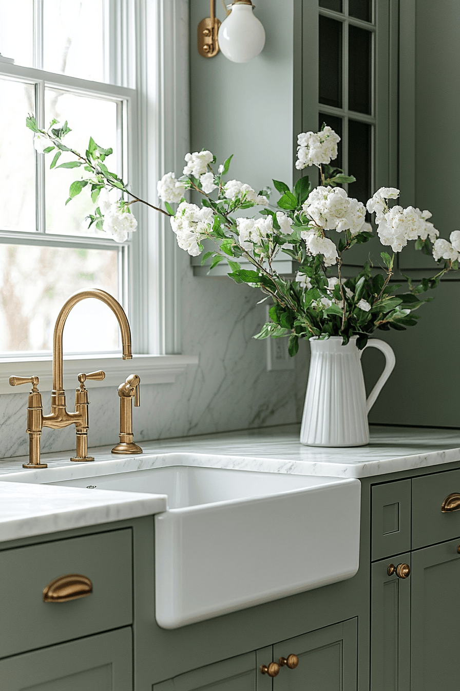 Green Kitchen Cabinet