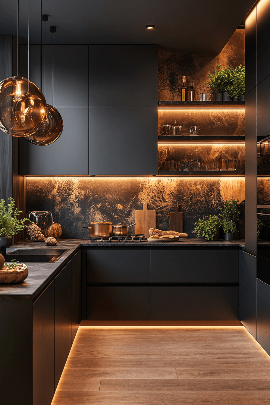 Dark Kitchen Cabinets